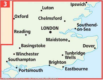 Carte routière n° 3 - Angleterre Sud-Est | AA Publishing carte routière AA Publishing