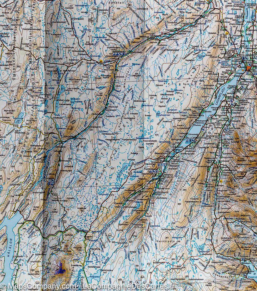 Carte routière n° 3 - Islande Nord-Est | Ferdakort carte routière Ferdakort