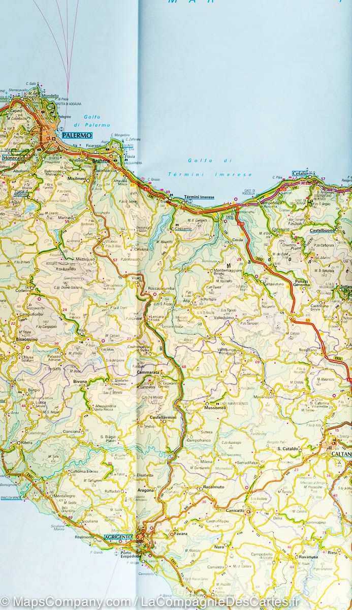 Carte routière n° 3 - Italie Sud et les îles | Touring Club Italiano-1/400 000 carte pliée Touring 