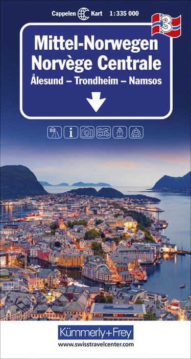 Carte routière n° 3 - Norvège Centrale (de Alesund à Namsos) | Kümmerly & Frey carte pliée Kümmerly & Frey 