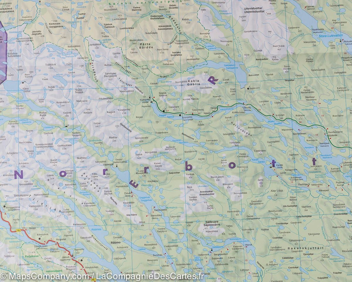 Carte routière n° 3 - Norvège Nord (autour de Narvik) | Freytag & Berndt carte routière Freytag & Berndt