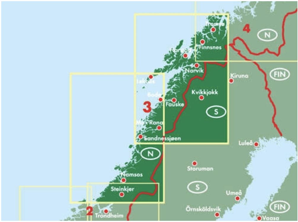 Carte routière n° 3 - Norvège Nord (autour de Narvik) | Freytag & Berndt carte routière Freytag & Berndt