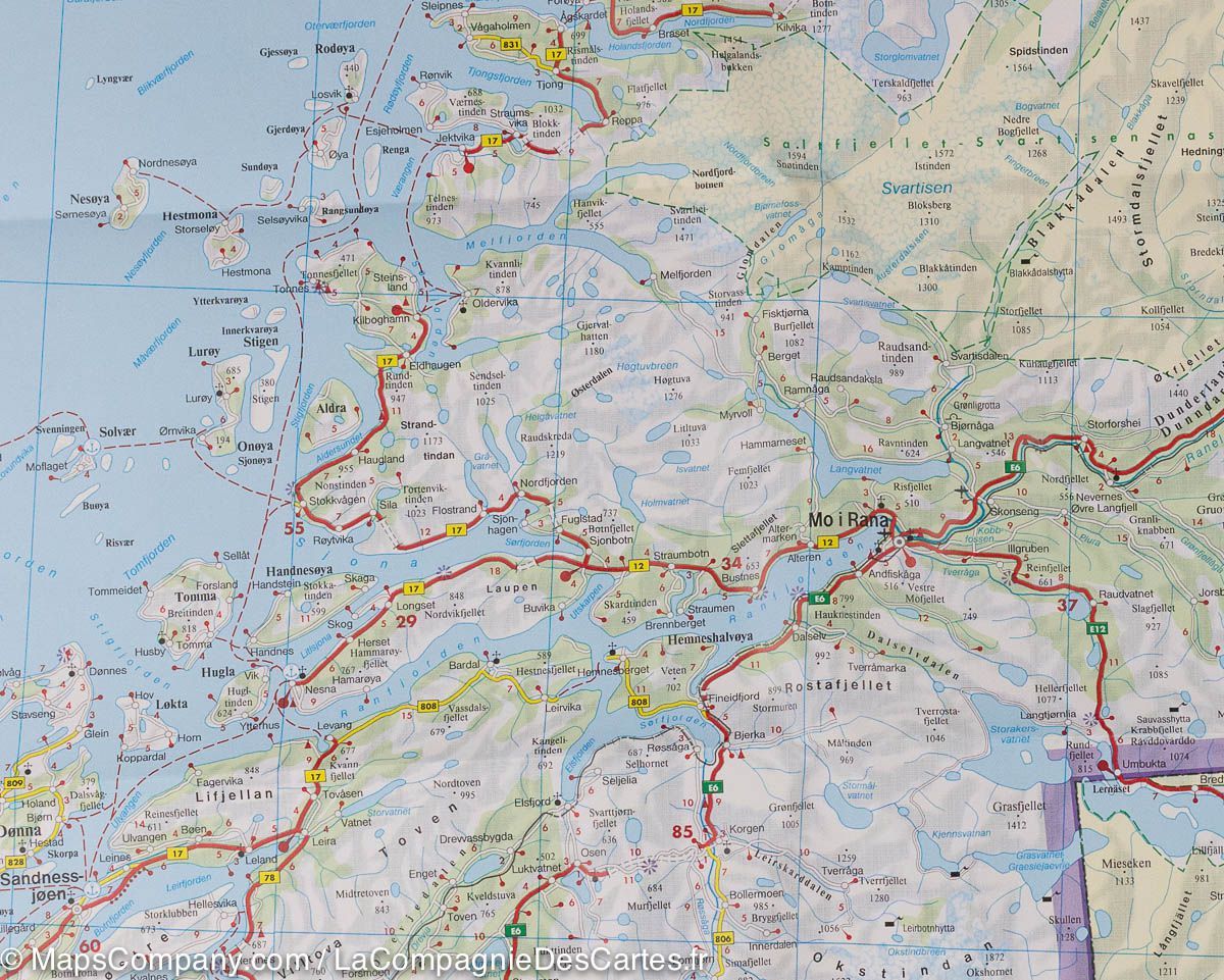 Carte routière n° 3 - Norvège Nord (autour de Narvik) | Freytag & Berndt carte routière Freytag & Berndt