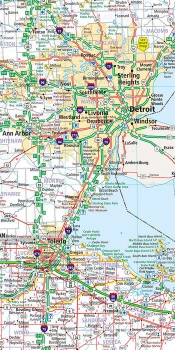 Carte routière n° 3 - Région des Grands lacs (USA) | Hallwag carte pliée Hallwag 