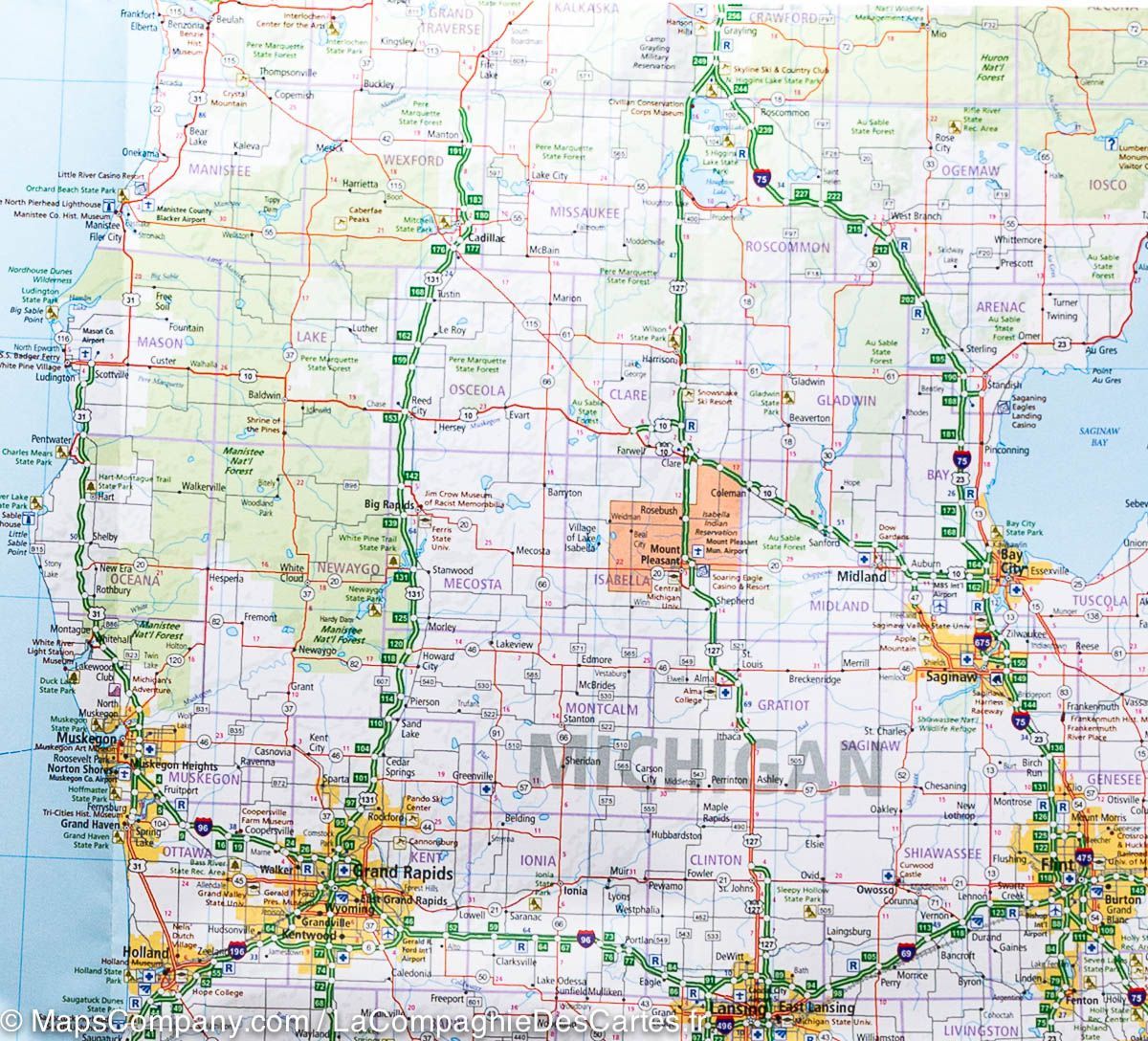 Carte routière n° 3 - Région des Grands lacs (USA) | Hallwag carte routière Hallwag