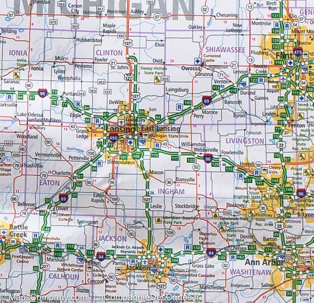 Carte routière n° 3 - Région des Grands lacs (USA) | Hallwag carte pliée Hallwag 