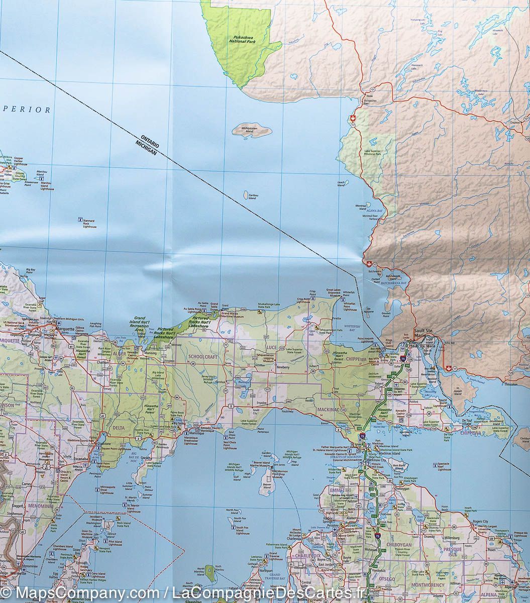 Carte routière n° 3 - Région des Grands lacs (USA) | Hallwag carte routière Hallwag