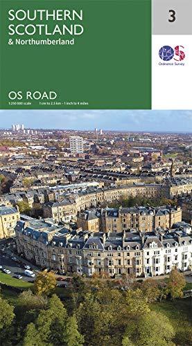 Carte routière n° 3 - Sud de l'Ecosse & Northumberland | Ordnance Survey - Road carte routière Ordnance Survey