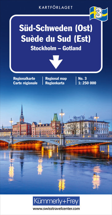 Carte routière n° 3 - Suède Sud-Est (Stockholm, Gotland) | Kümmerly & Frey carte pliée Kümmerly & Frey 