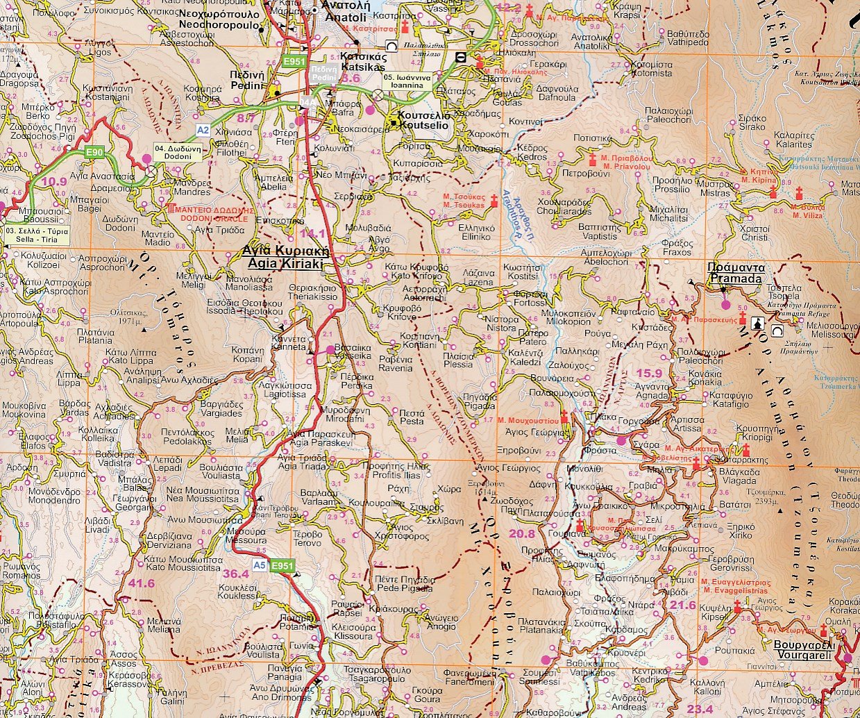 Carte routière n° 3 - Thessalie & Epire (Grèce) | Road Editions carte routière Road Editions