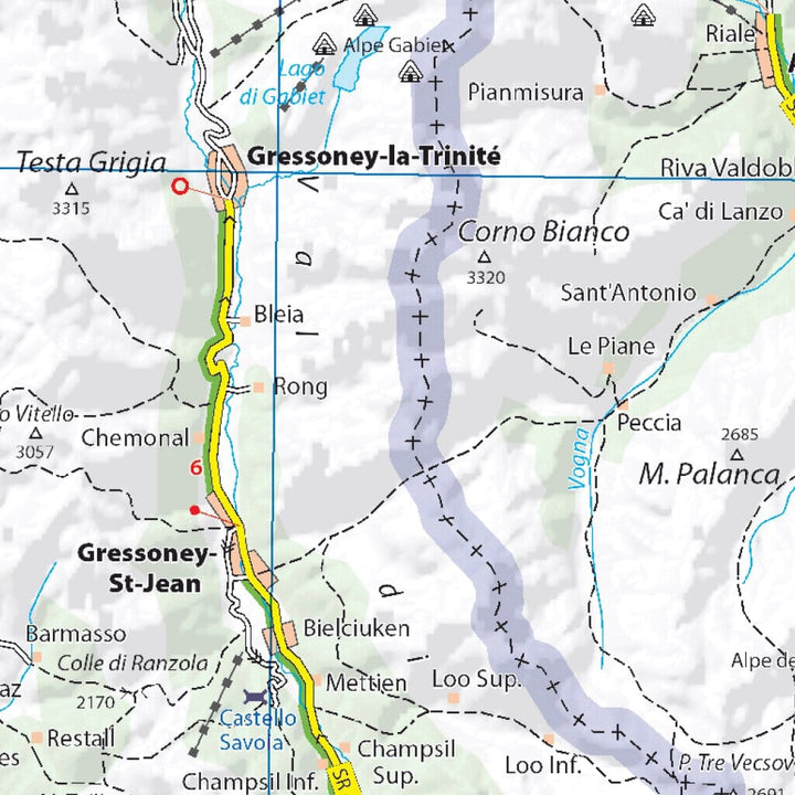 Carte routière n° 351 - Piémont & Vallée d'Aoste (Italie) | Michelin carte pliée Michelin 