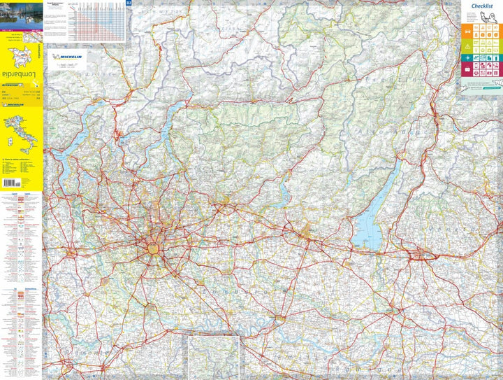 Carte routière n° 353 - Lombardie (Italie) | Michelin carte pliée Michelin 