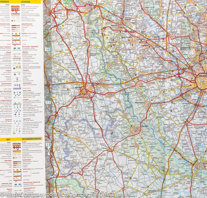 Carte routière n° 353 - Lombardie (Italie) | Michelin carte pliée Michelin 