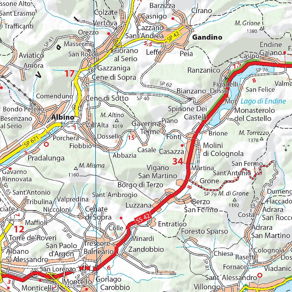 Carte routière n° 353 - Lombardie (Italie) | Michelin carte routière Michelin