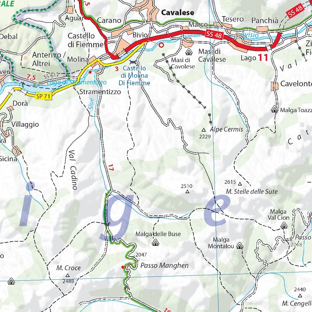 Carte routière n° 354 - Trentin-Haut Adige (région de Trente, Italie) | Michelin carte pliée Michelin 