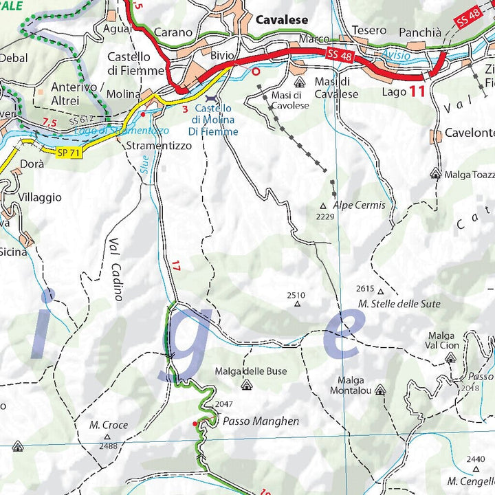 Carte routière n° 354 - Trentin-Haut Adige (région de Trente, Italie) | Michelin carte pliée Michelin 