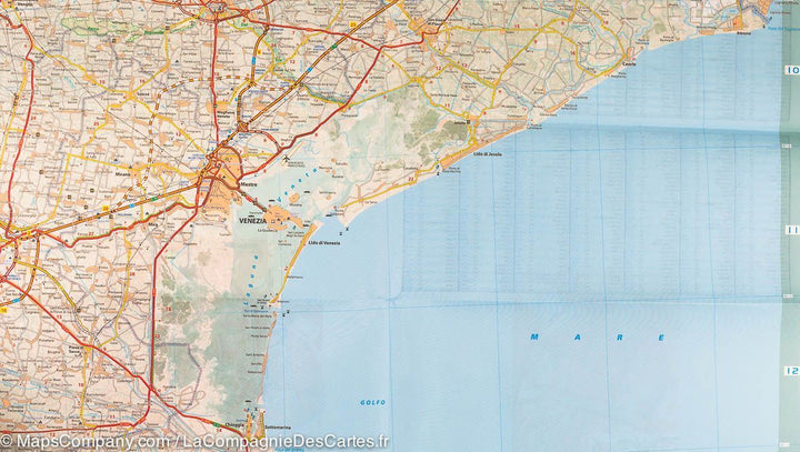 Carte routière de la Vénétie (Italie) | Michelin - La Compagnie des Cartes