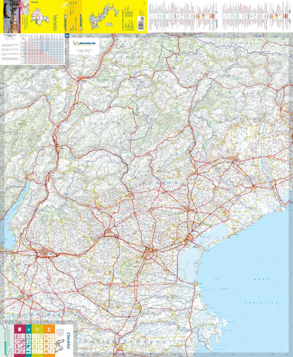 Carte routière n° 355 - Vénétie | Michelin carte pliée Michelin 