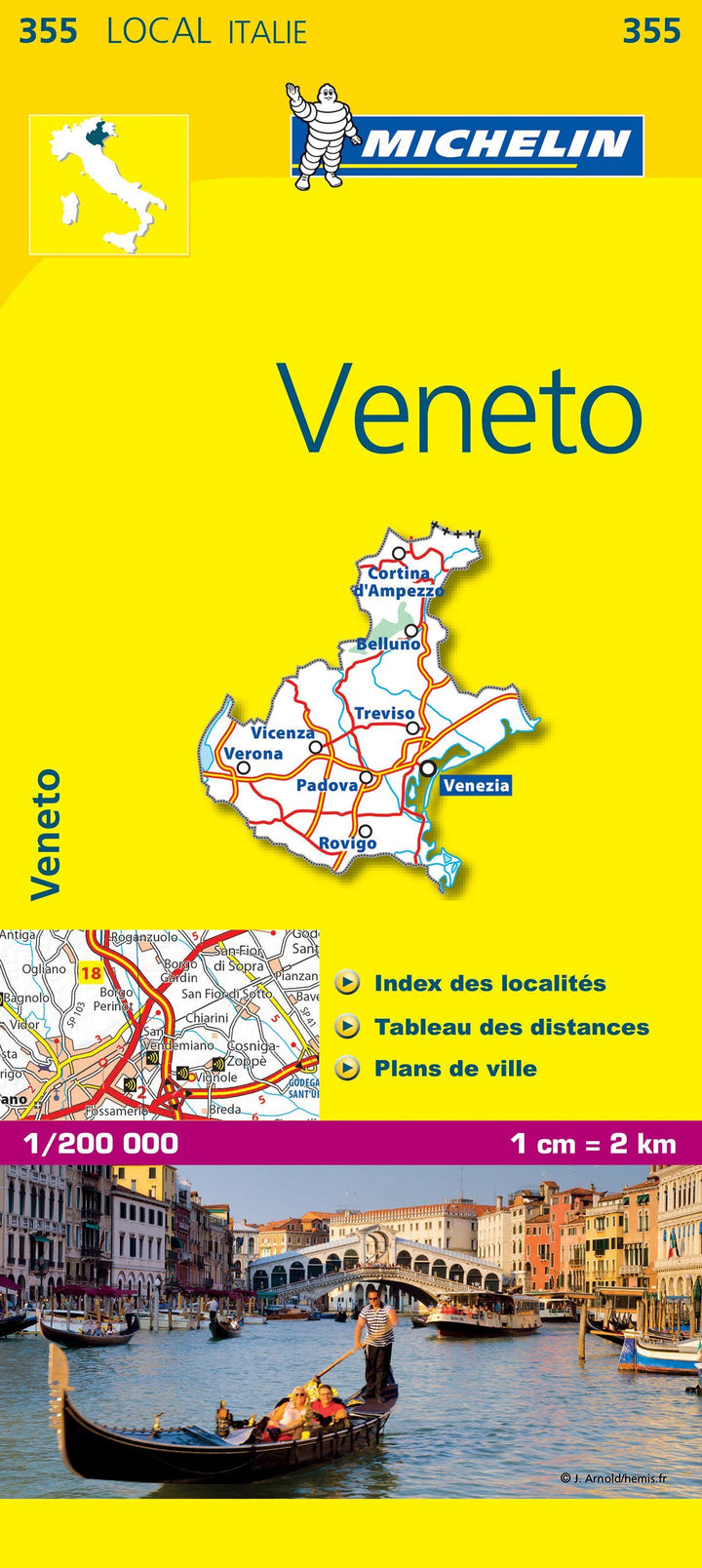 Carte routière n° 355 - Vénétie | Michelin carte pliée Michelin 