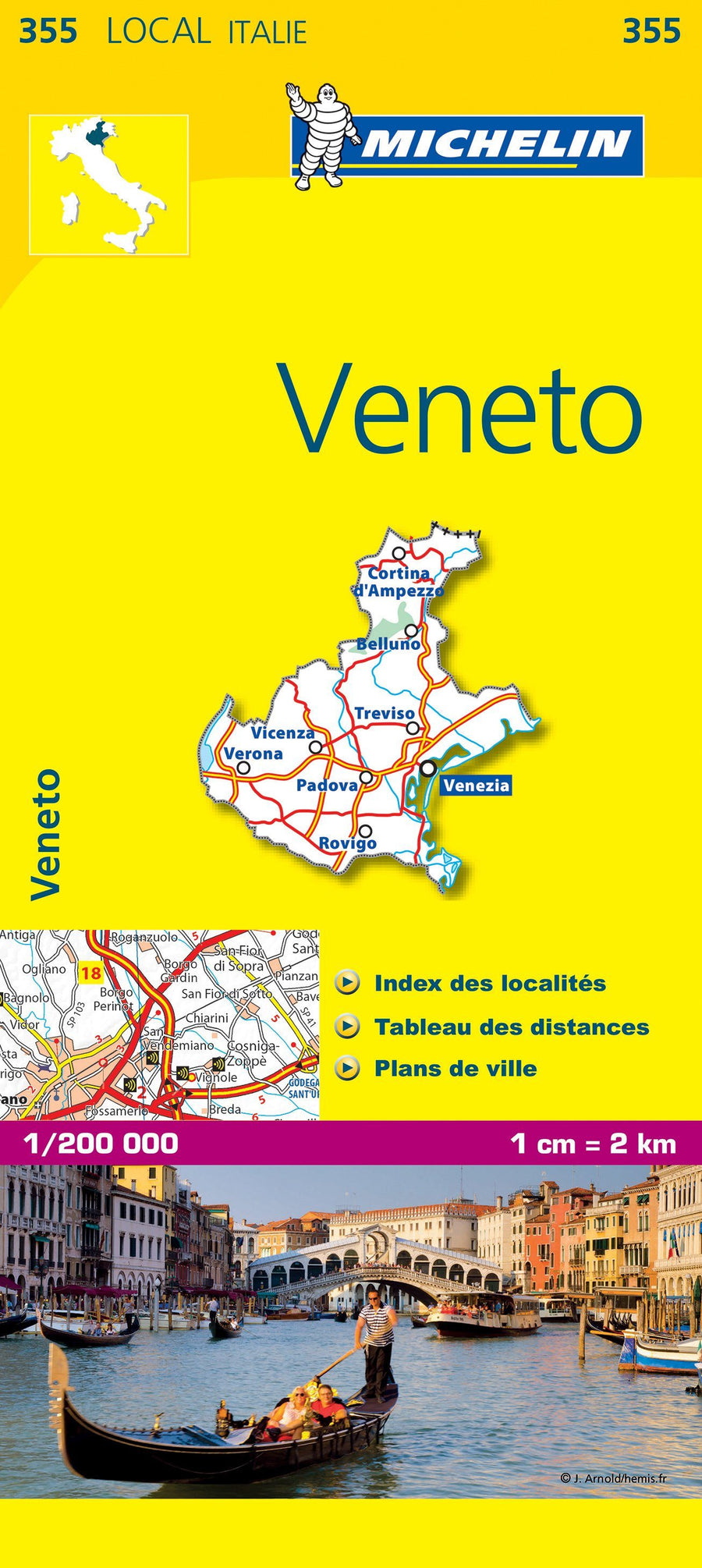Carte routière n° 355 - Vénétie | Michelin carte pliée Michelin 