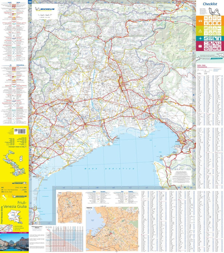 Carte routière n° 356 - Frioul-Vénétie Julienne (nord-est de l'Italie) | Michelin carte pliée Michelin 