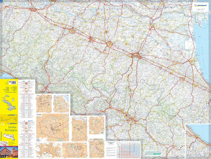 Carte routière n° 357 - Emilie-Romagne (région de Bologne, Italie) | Michelin carte pliée Michelin 