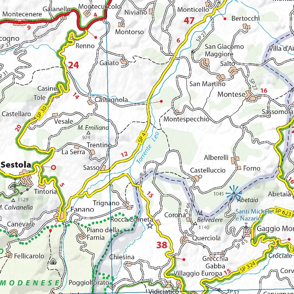 Carte routière n° 357 - Emilie-Romagne (région de Bologne, Italie) | Michelin carte routière Michelin