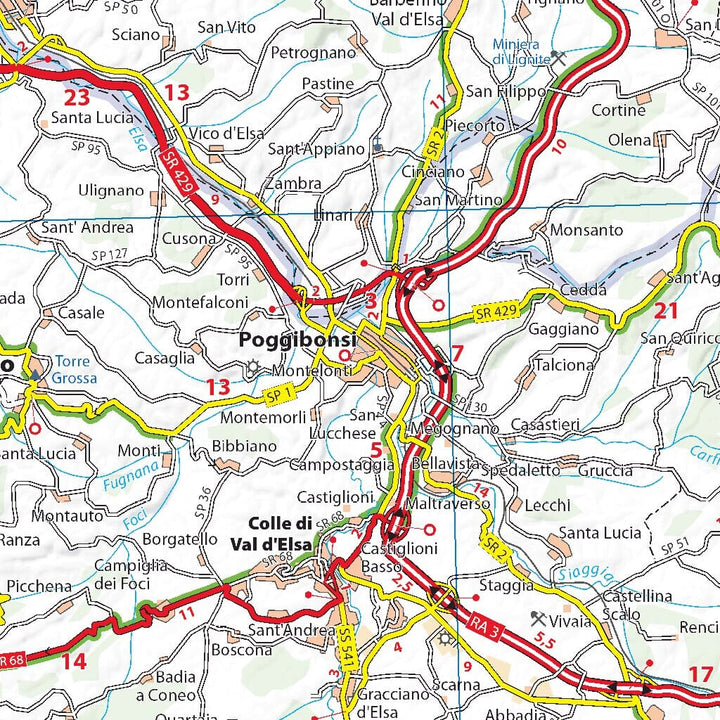 Carte routière n° 358 - Toscane | Michelin carte pliée Michelin 