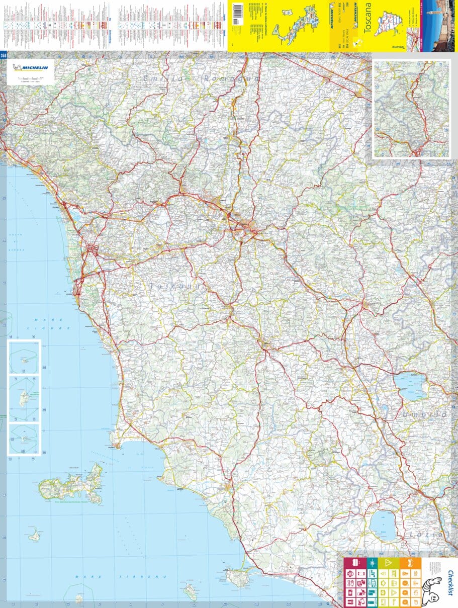 Carte routière n° 358 - Toscane | Michelin carte routière Michelin