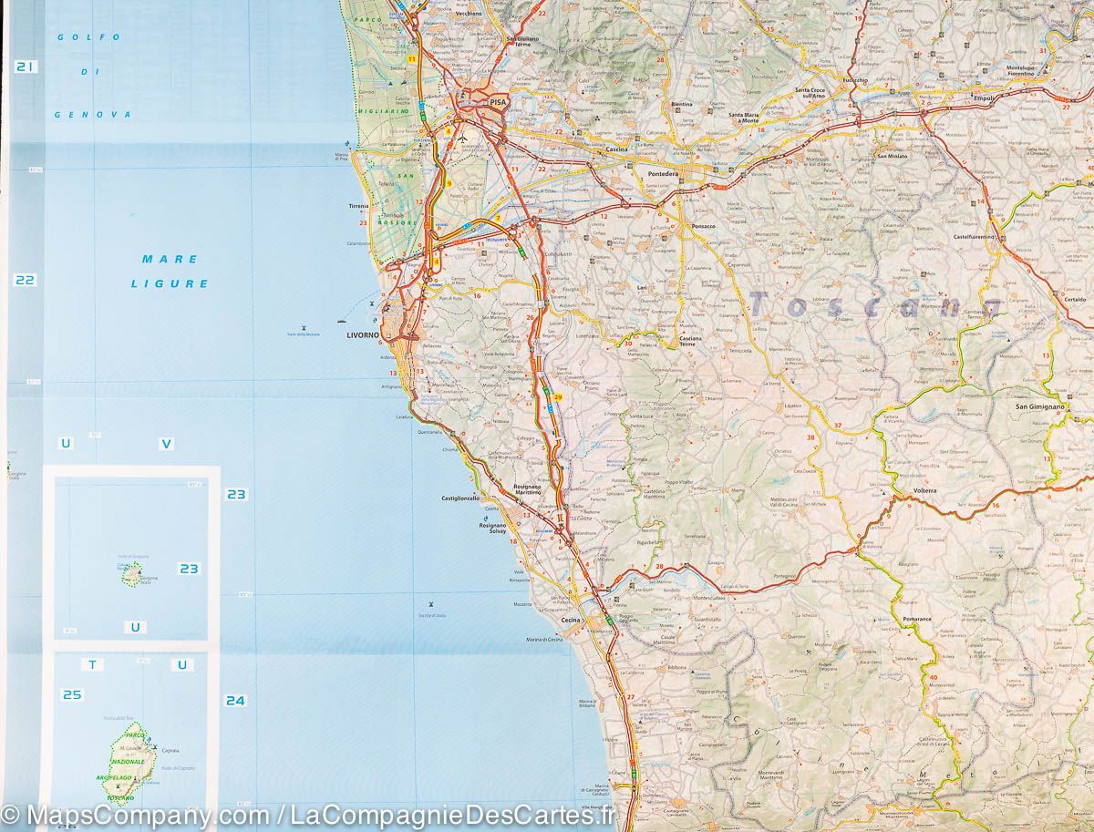 Carte routière n° 358 - Toscane | Michelin carte routière Michelin