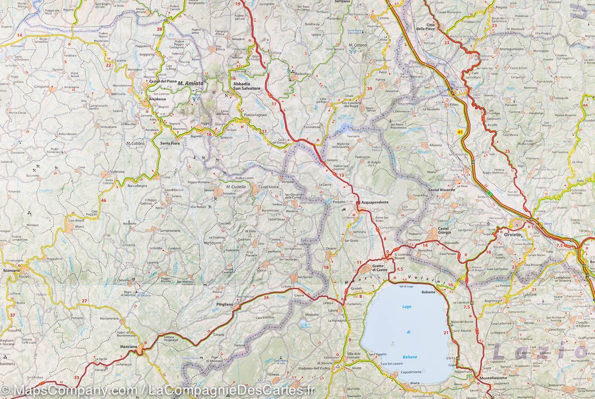 Carte routière n° 358 - Toscane | Michelin carte routière Michelin