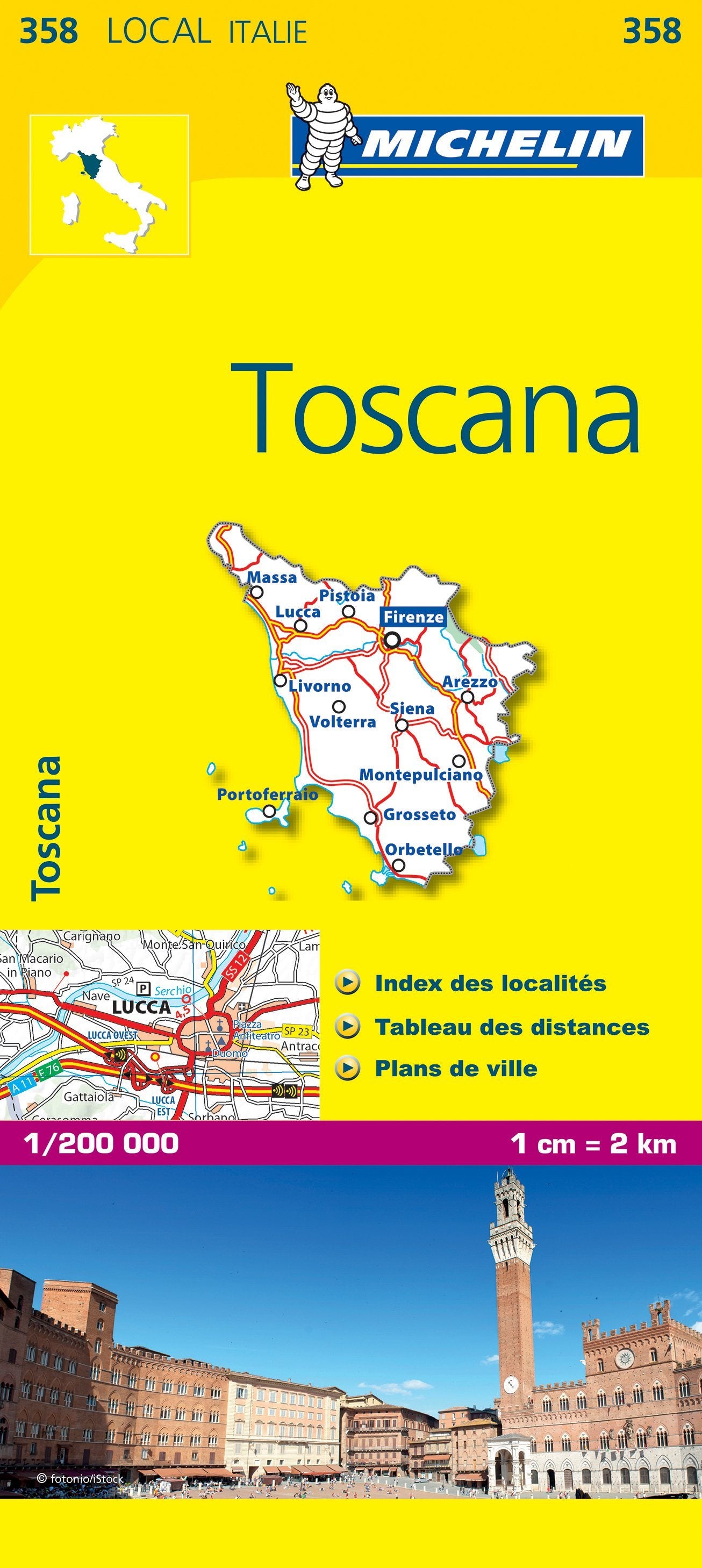 Carte routière n° 358 - Toscane | Michelin carte routière Michelin