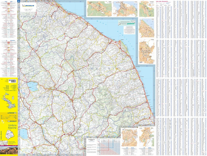 Carte routière n° 359 - Ombrie & Marches (région de Perugia et Ancone) | Michelin carte pliée Michelin 