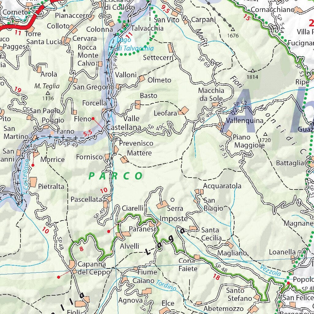 Carte routière n° 359 - Ombrie & Marches (région de Perugia et Ancone) | Michelin carte pliée Michelin 
