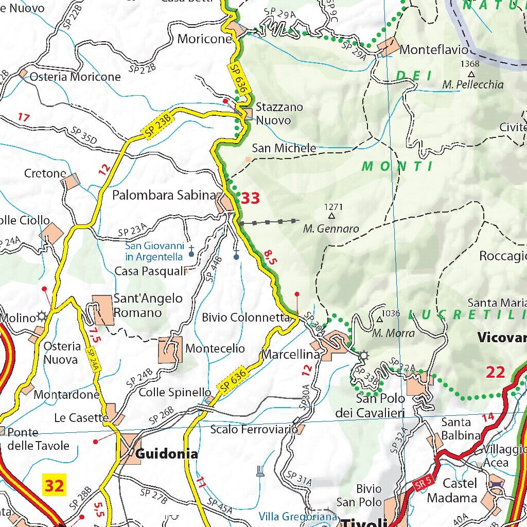 Carte routière n° 360 - Lazio, Latium (région de Rome, Italie) | Michelin carte pliée Michelin 