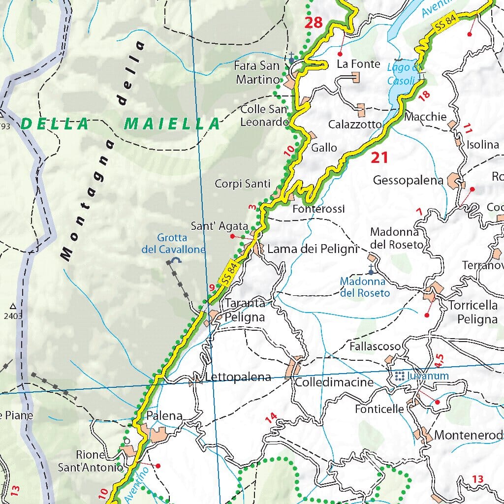 Carte routière n° 361 - Abruzzes et Molise (Région d'Aquila) | Michelin carte routière Michelin