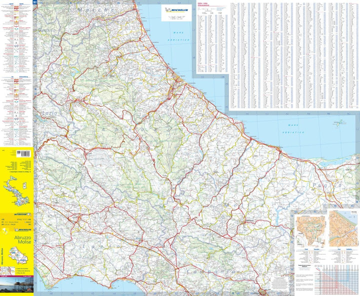 Carte routière n° 361 - Abruzzes et Molise (Région d'Aquila) | Michelin carte pliée Michelin 