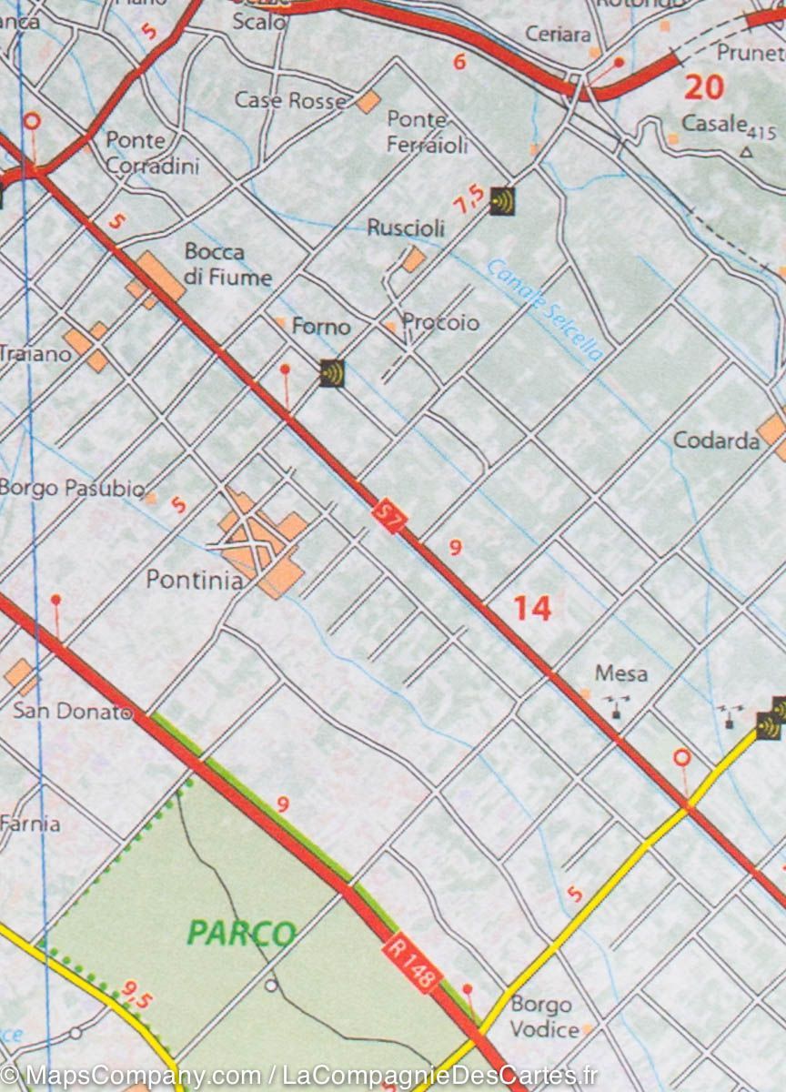 Carte routière n° 361 - Abruzzes et Molise (Région d'Aquila) | Michelin carte routière Michelin