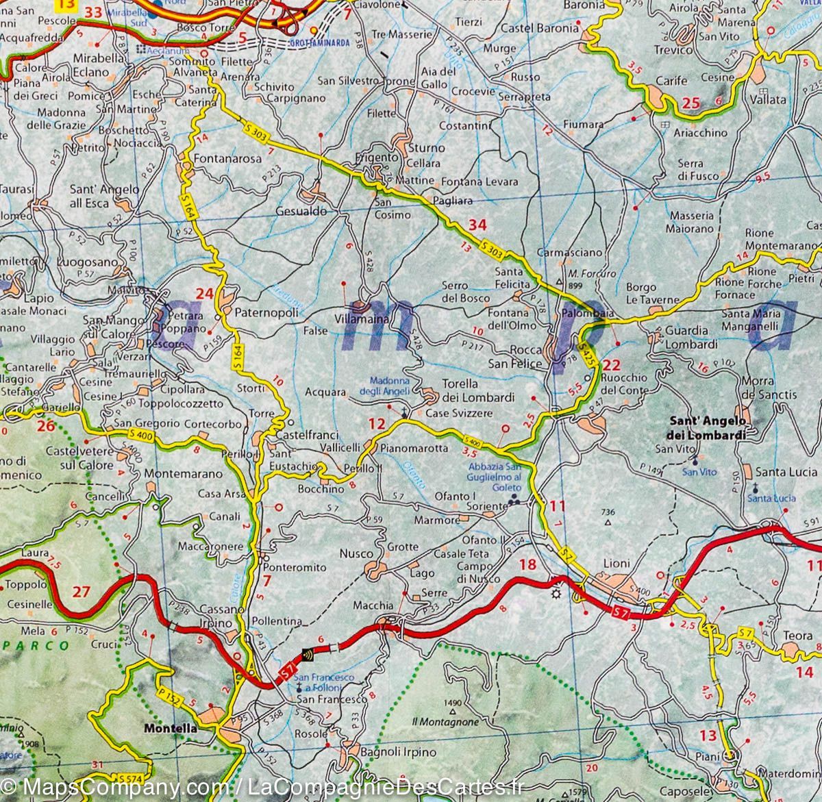 Carte routière n° 363 - Pouilles (Italie) | Michelin carte routière Michelin