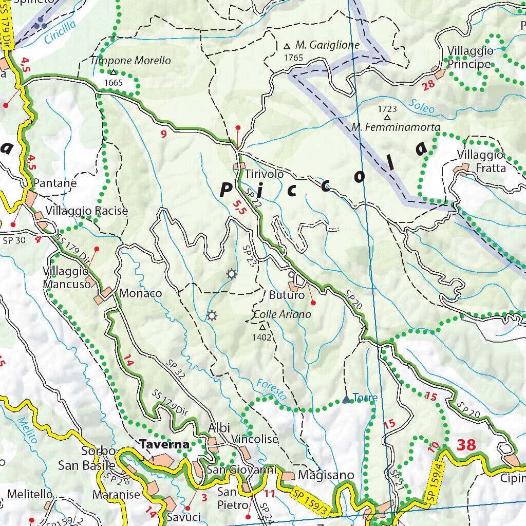 Carte routière n° 364 - Calabre (sud de l'Italie) | Michelin carte routière Michelin
