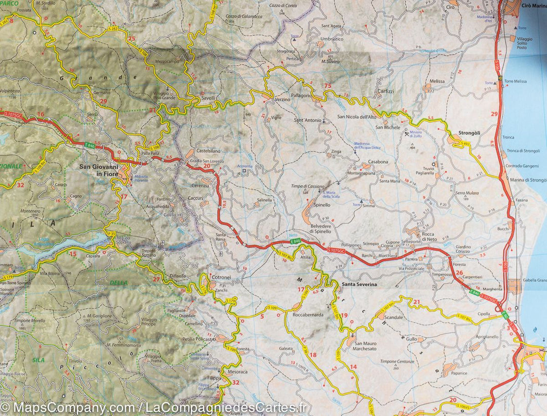 Carte routière n° 364 - Calabre (sud de l'Italie) | Michelin carte pliée Michelin 