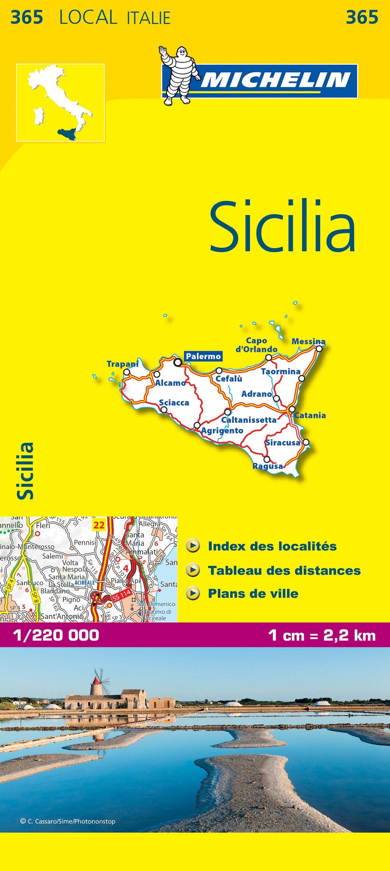 Carte routière n° 365 - Sicile | Michelin carte routière Michelin