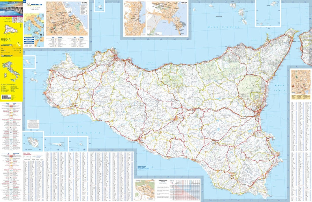 Carte routière n° 365 - Sicile | Michelin carte pliée Michelin 