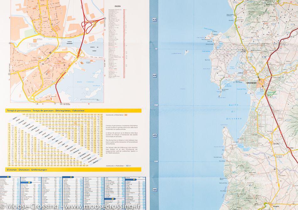 Carte routière de la Sardaigne (Italie) | Michelin - La Compagnie des Cartes