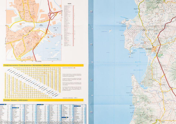 Carte routière de la Sardaigne (Italie) | Michelin - La Compagnie des Cartes