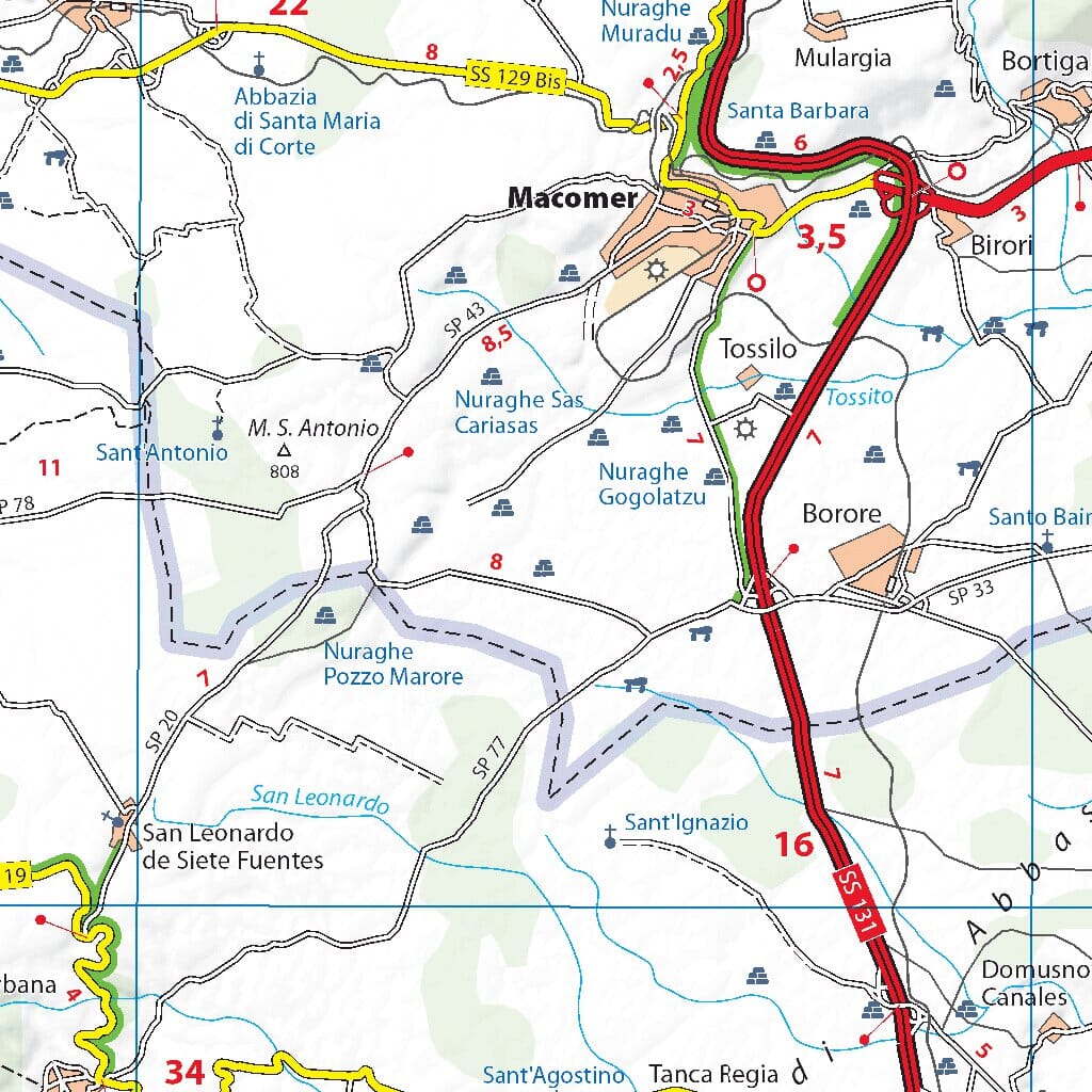 Carte routière n° 366 - Sardaigne | Michelin carte routière Michelin
