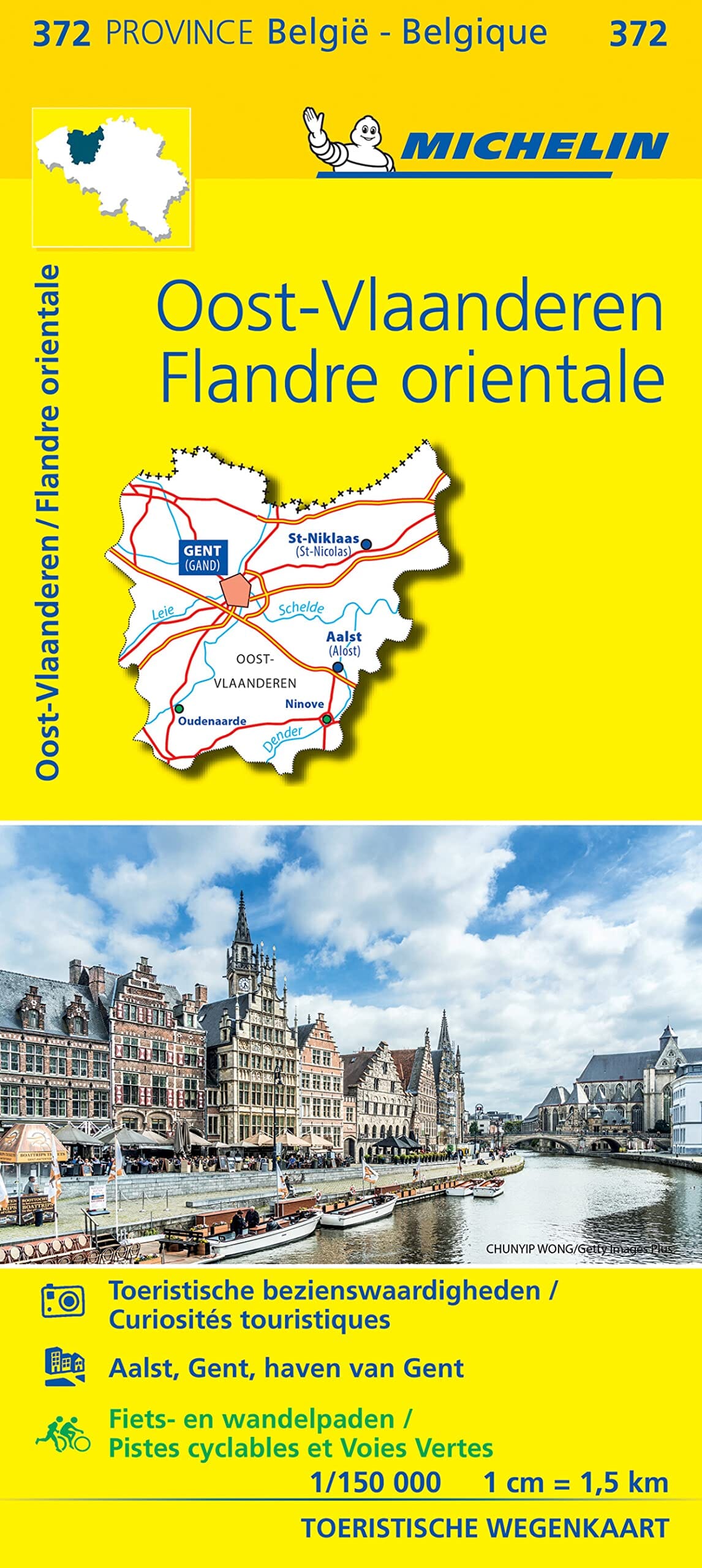 Carte routière n° 372 - Flandre Orientale | Michelin carte routière Michelin