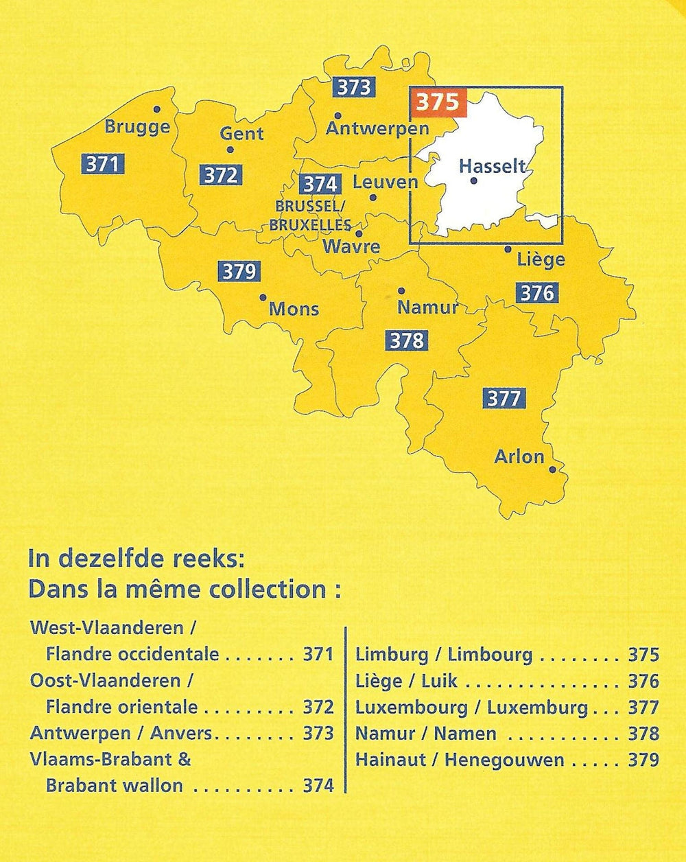 Carte routière n° 375 - Limbourg | Michelin carte pliée Michelin 