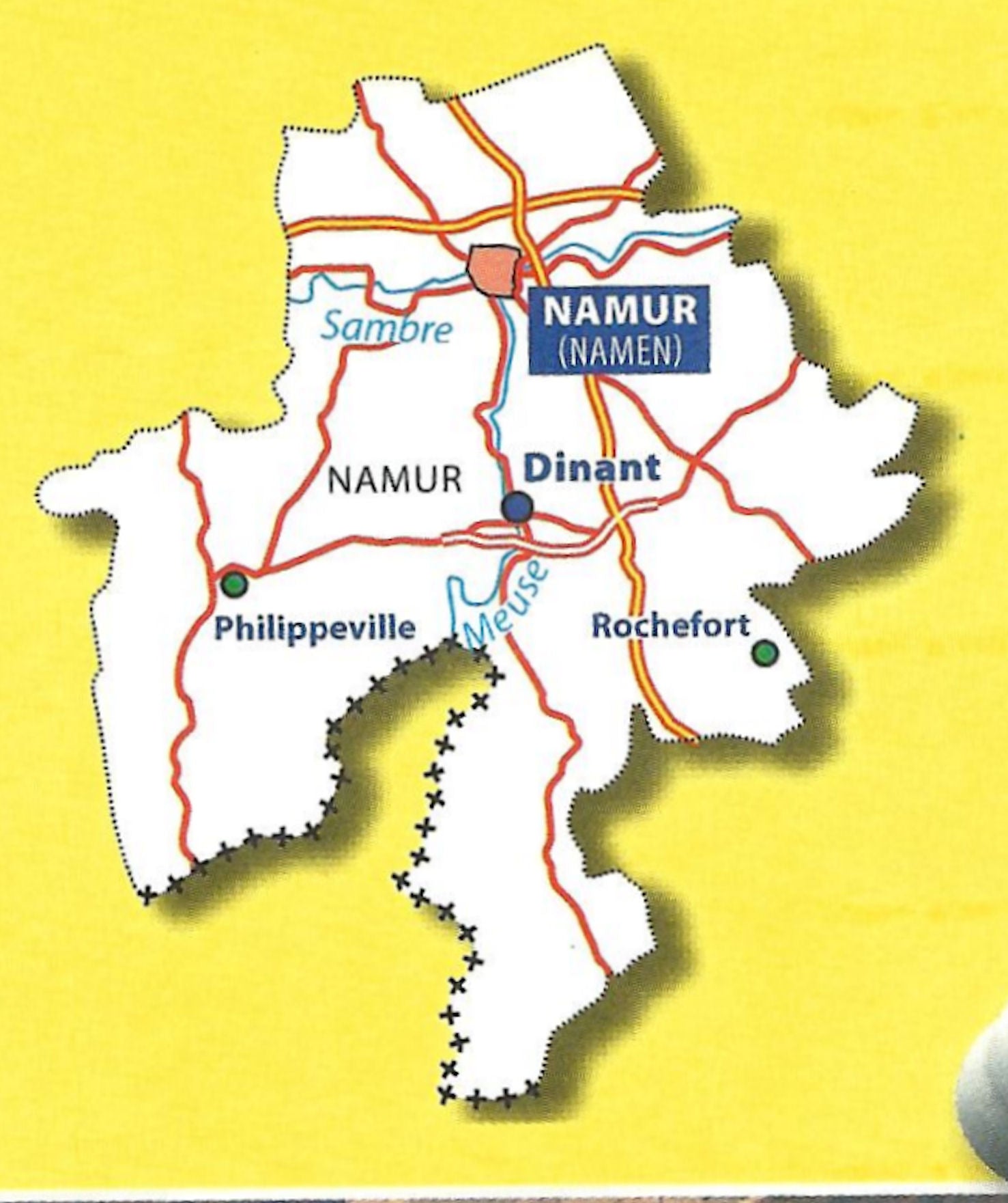 Carte routière n° 378 - Province de Namur (Belgique) | Michelin carte routière Michelin
