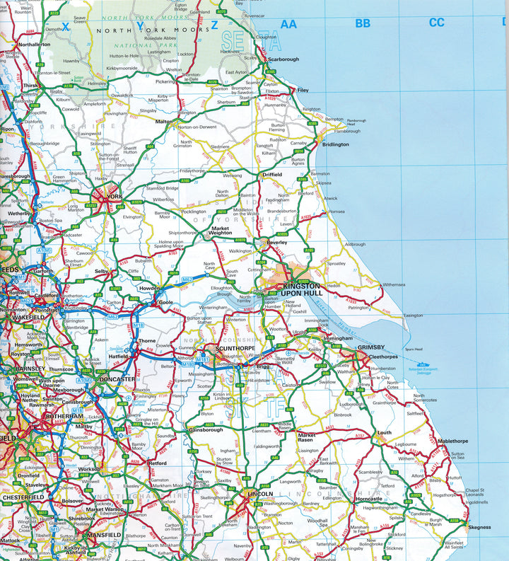 Carte routière n° 4 - Angleterre Est | AA Publishing carte pliée AA Publishing 